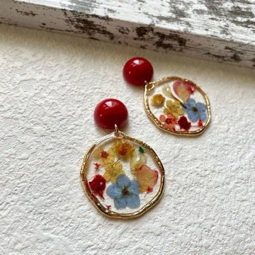 Boucles d’Oreilles Fleurs Pressées – Garden Party Poétique et Florale MAX FOR ME