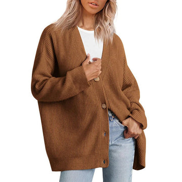 Cardigan col V boutons femme maille fine minimaliste chic MAX FOR ME
