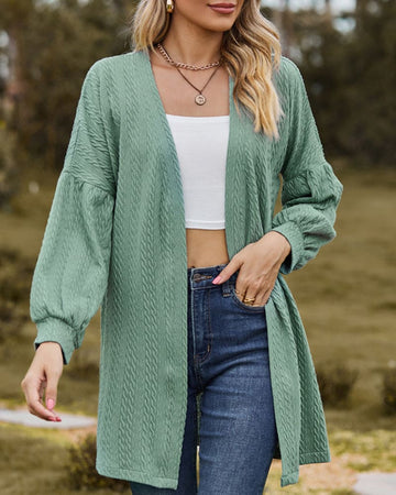 Cardigan long texturé - élégance et style au quotidien - MAX FOR ME