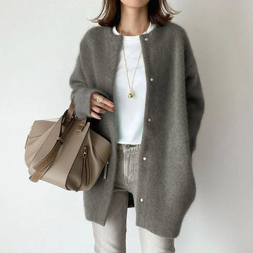 Cardigan long en maille douce - chaleur et style épuré - MAX FOR ME