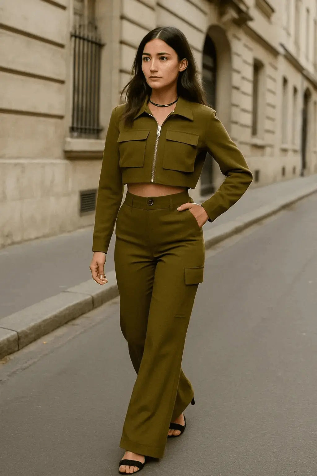 Ensemble Cargo 2 pièces – Style structuré et confort urbain