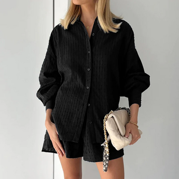 Ensemble Tailleur Femme Élégant en Coton et Polyester – Style Modeste et Confort Universel
