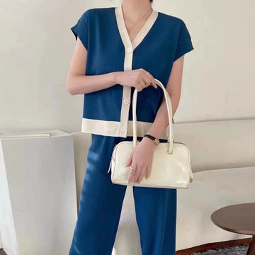 Ensemble robe tricot veste femme style preppy ceinture - tenue complète - MAX FOR ME