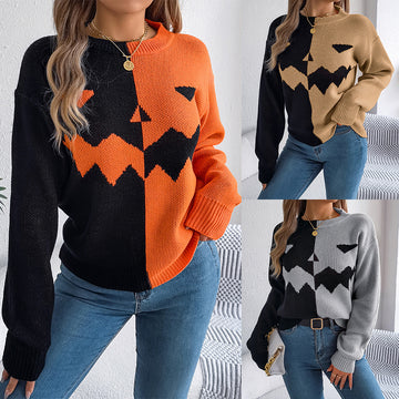 Pull femme maille fantaisie automne-hiver Max for Me avec motifs créatifs