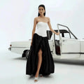 Robe Longue Femme Imprimée Sans Bretelles