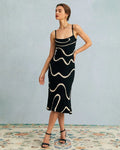 Robe Midi Femme Noire Bodycon en Coton et Modal avec Ourlet de Sirène - Élégante et Confortable MAX FOR ME