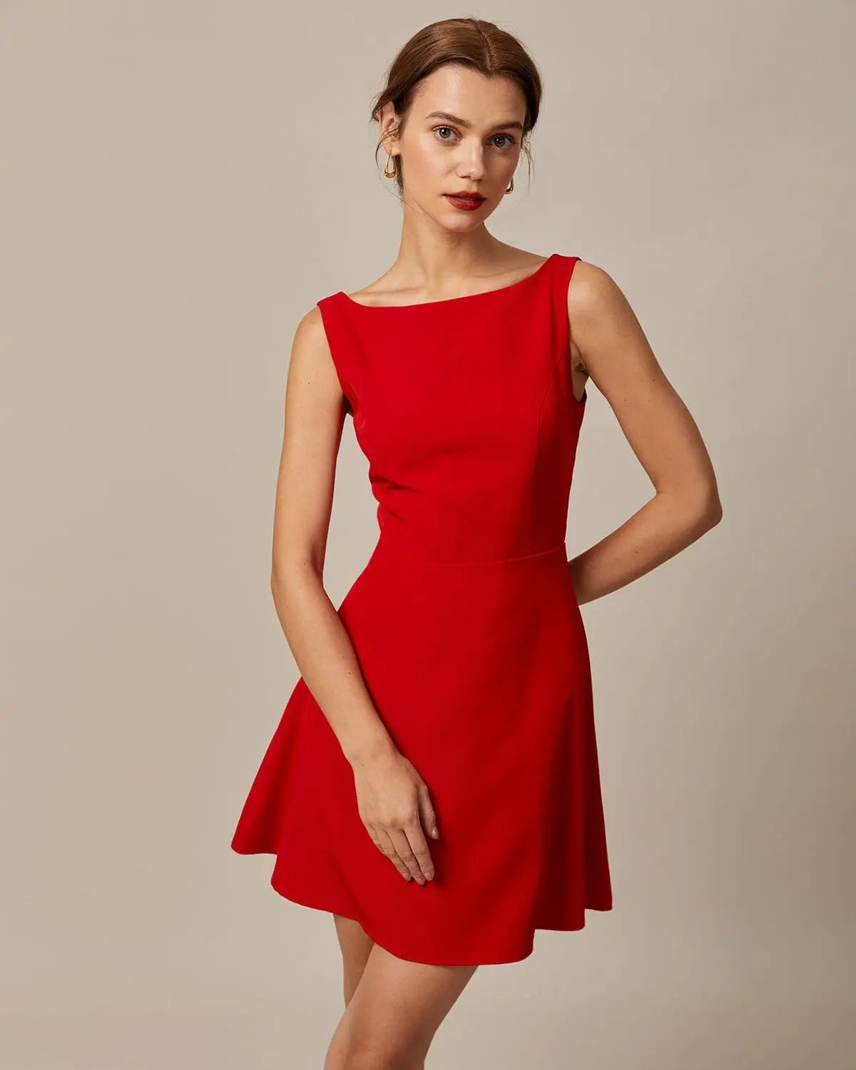 Robe  Mini  A-Line Rouge