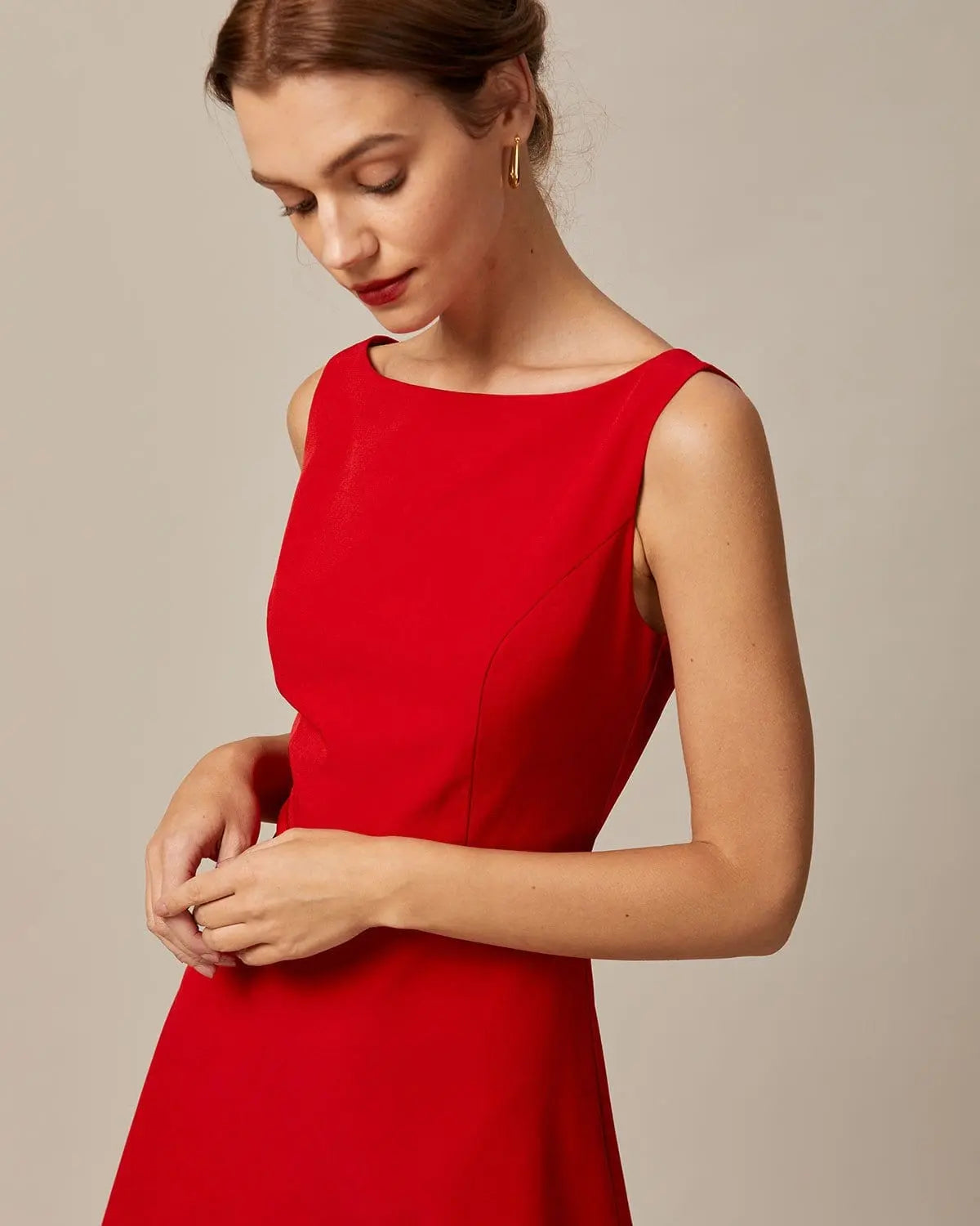 Robe  Mini  A-Line Rouge