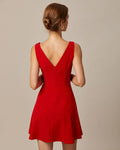 Robe  Mini  A-Line Rouge