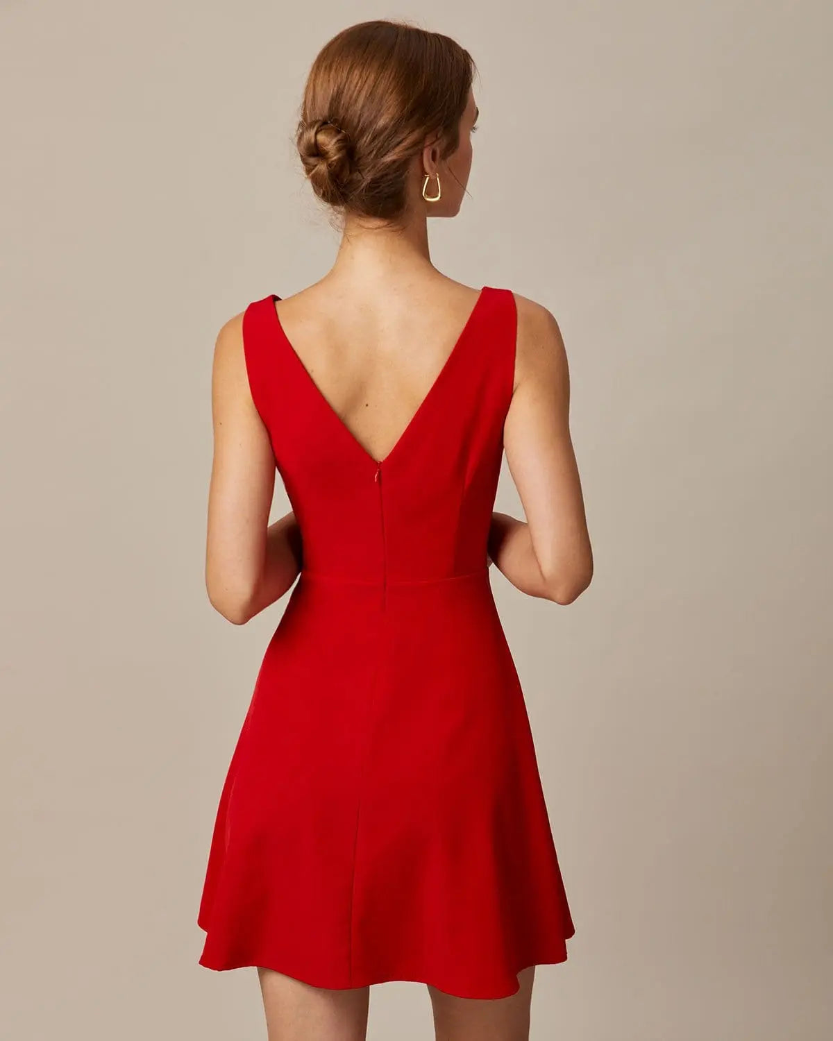 Robe  Mini  A-Line Rouge