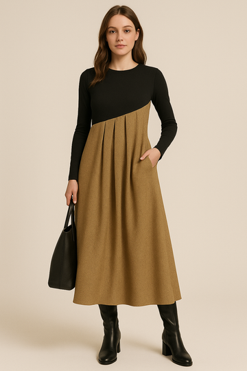 Robe Maxi Longue à Taille Haute