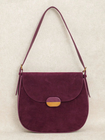 Sac à bandoulière en daim rouge