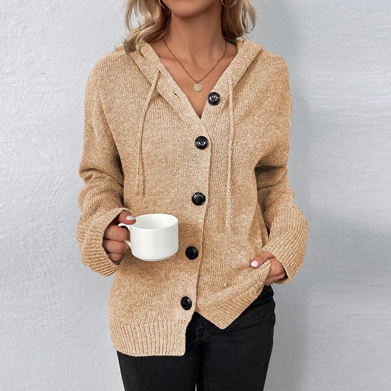 Cardigan à capuche en maille texturée - douceur et style décontracté - MAX FOR ME MAX FOR ME