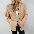 Cardigan à capuche en maille texturée - douceur et style décontracté - MAX FOR ME MAX FOR ME