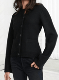 Cardigan ajusté à manches évasées - une élégance minimaliste - MAX FOR ME MAX FOR ME
