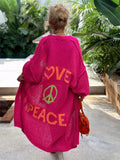 Cardigan amour et paix pour femme Rose / S MAX FOR ME