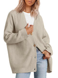 Cardigan col V boutons femme maille fine minimaliste chic MAX FOR ME Beige / XS MAX FOR ME