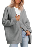 Cardigan col V boutons femme maille fine minimaliste chic MAX FOR ME Gris clair / XS MAX FOR ME