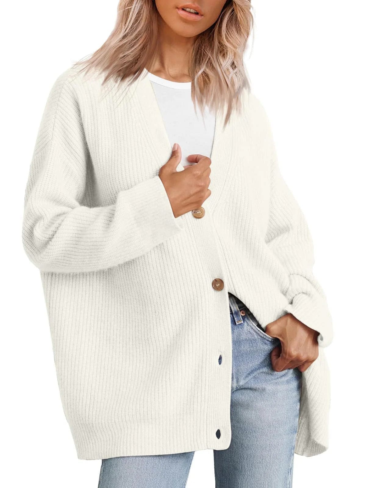 Cardigan col V boutons femme maille fine minimaliste chic MAX FOR ME MAX FOR ME