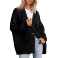 Cardigan col V boutons femme maille fine minimaliste chic MAX FOR ME Noir / XS MAX FOR ME