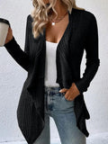 Cardigan décontracté ouvert sur le devant pour femme Noir / S MAX FOR ME