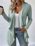 Cardigan décontracté ouvert sur le devant pour femme Vert clair / S MAX FOR ME