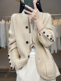 Cardigan femme en maille gaufrée – laine douce et coupe décontractée MAX FOR ME MAX FOR ME