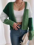 Cardigan gilet en maille tricolore à manches longues décontracté chic - MAX FOR ME Camouflage / S MAX FOR ME