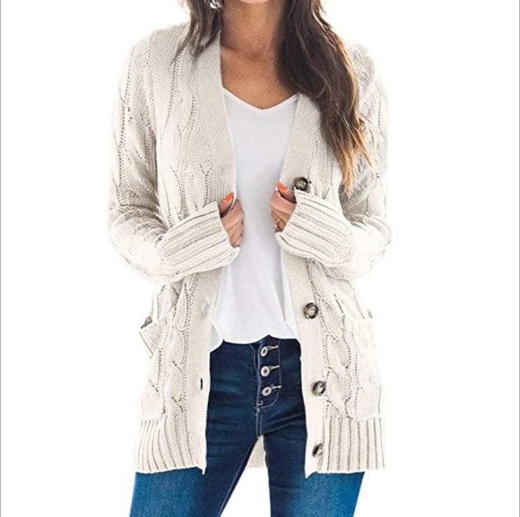 Cardigan long ouvert en maille pour femme style décontracté chic - MAX FOR ME MAX FOR ME