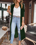 Cardigan long pour femme Vert / S MAX FOR ME