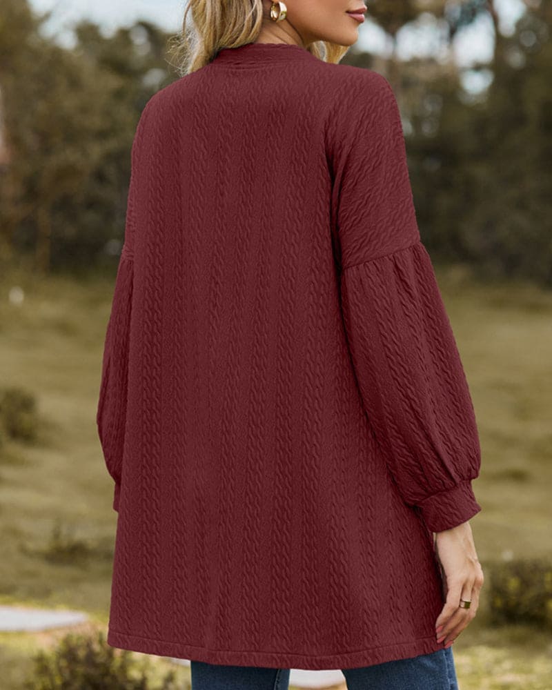 Cardigan long texturé - élégance et style au quotidien - MAX FOR ME MAX FOR ME