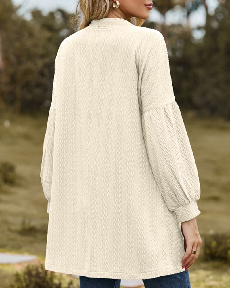 Cardigan long texturé - élégance et style au quotidien - MAX FOR ME MAX FOR ME