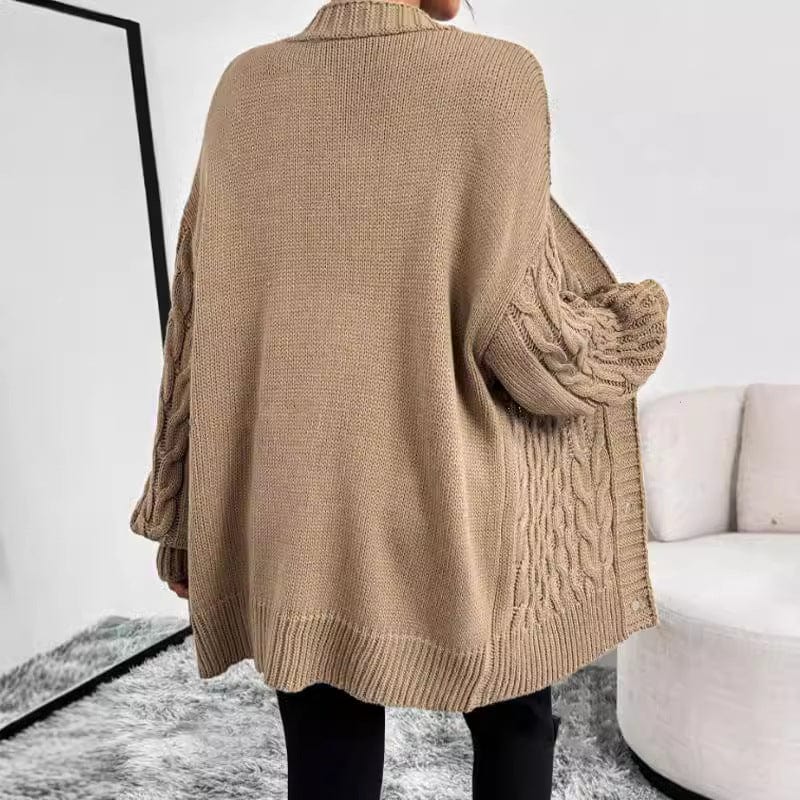 Cardigan maille torsadée - chaleur et style intemporel - MAX FOR ME MAX FOR ME
