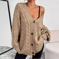 Cardigan maille torsadée - chaleur et style intemporel - MAX FOR ME MAX FOR ME