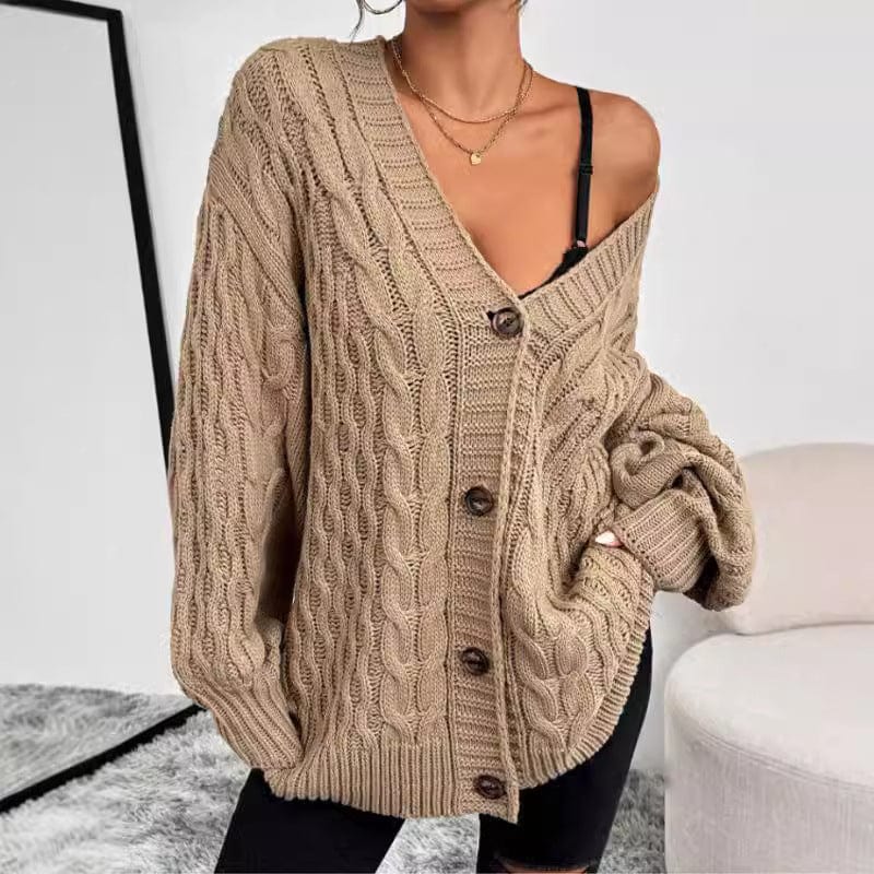 Cardigan maille torsadée - chaleur et style intemporel - MAX FOR ME MAX FOR ME