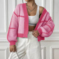 Cardigan structuré à bords contrastants - chic et moderne - MAX FOR ME Rose / S MAX FOR ME