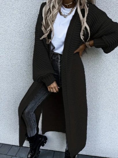 Cardigan tricoté à manches longues pour femme Beige / S MAX FOR ME