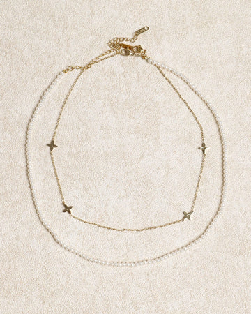 Collier de rétro de perles blanches Default MAX FOR ME