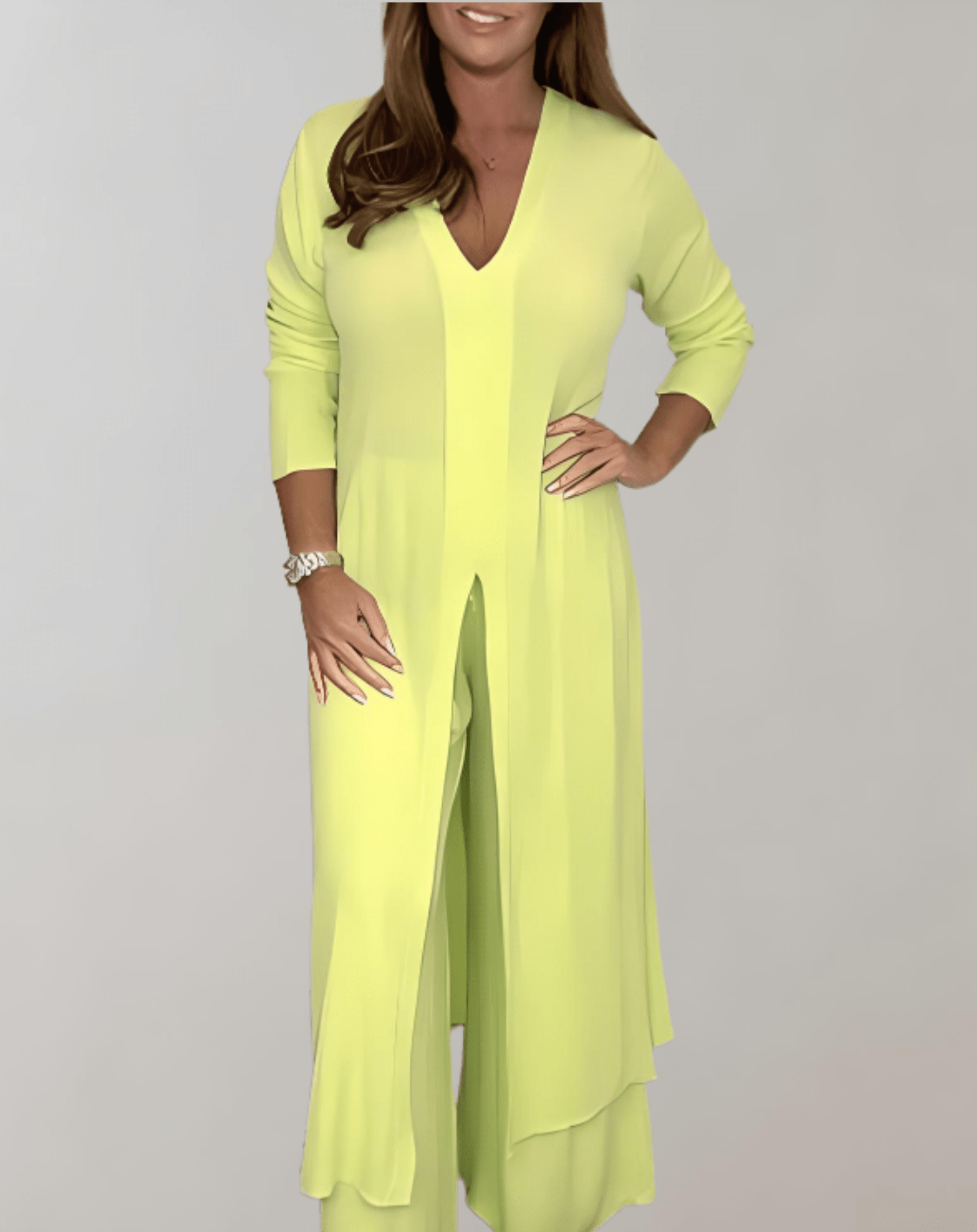Ensemble confort tunique et pantalon - une élégance au quotidien - MAX FOR ME Jaune / S MAX FOR ME