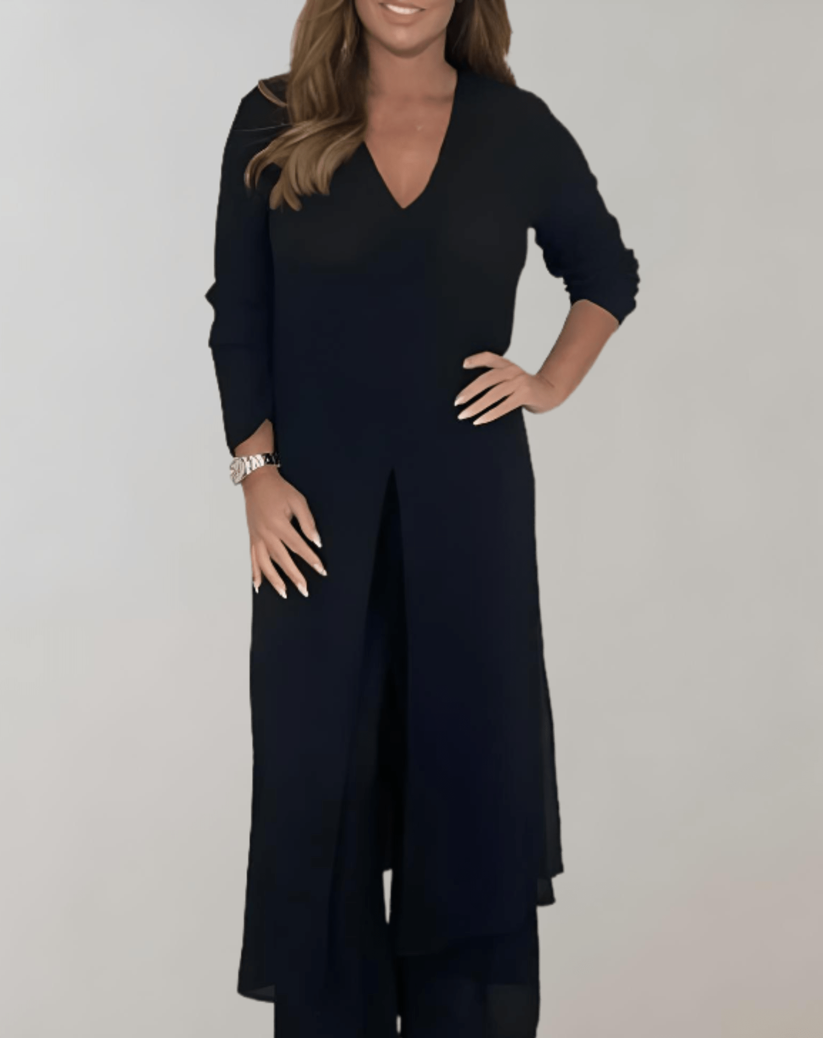 Ensemble confort tunique et pantalon - une élégance au quotidien - MAX FOR ME Noir / M MAX FOR ME