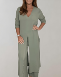 Ensemble confort tunique et pantalon - une élégance au quotidien - MAX FOR ME Vert / S MAX FOR ME