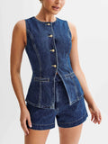 Ensemble deux pièces denim – Style urbain structuré et tendance MAX FOR ME