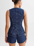 Ensemble deux pièces denim – Style urbain structuré et tendance MAX FOR ME