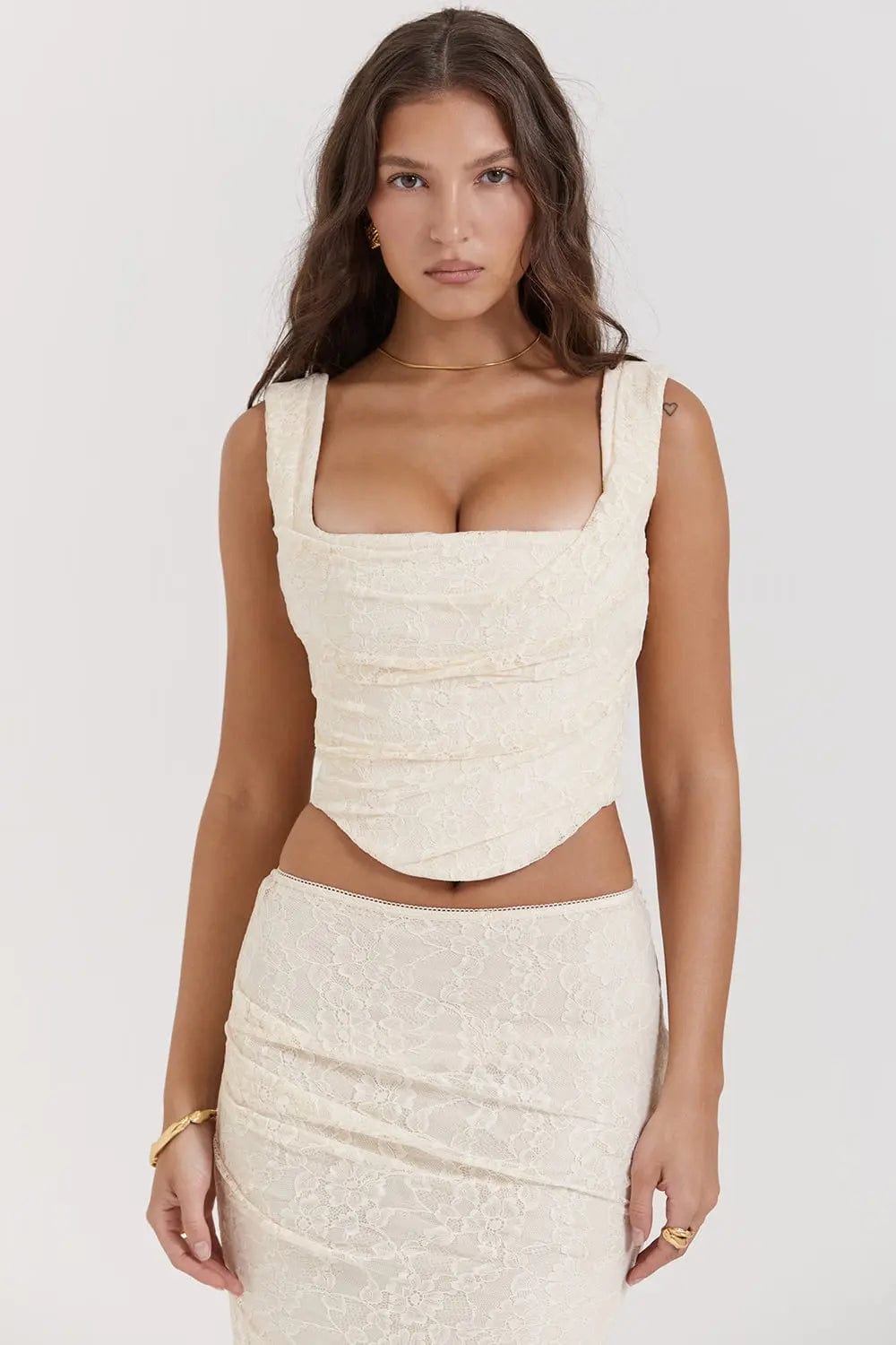 MAX for ME ensemble Ensemble Clara en dentelle florale avec corset