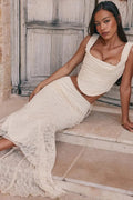 MAX for ME ensemble Ensemble Clara en dentelle florale avec corset