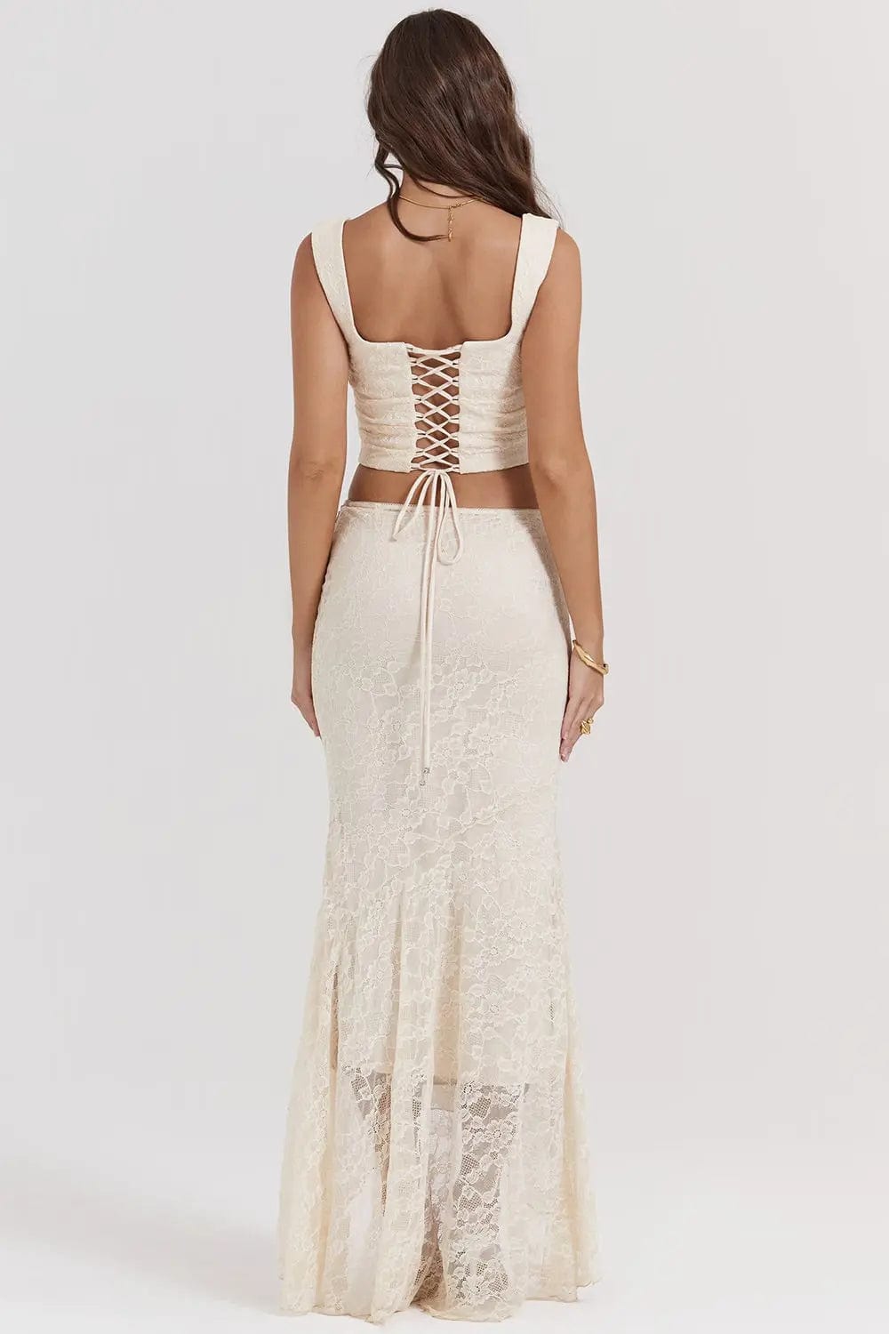MAX for ME ensemble Ensemble Clara en dentelle florale avec corset
