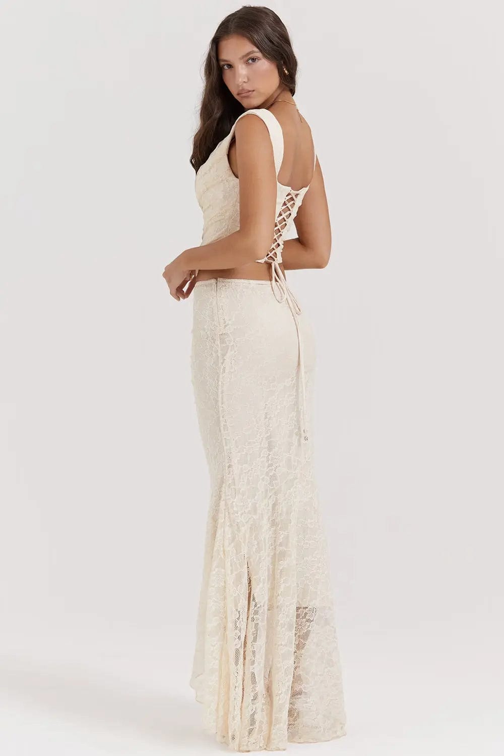 MAX for ME ensemble Ensemble Clara en dentelle florale avec corset