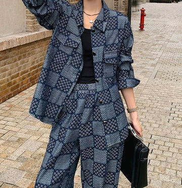 :
Ensemble jean femme chic luxueux total look denim bleu MAX FOR ME