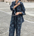 Ensemble jean femme chic luxueux veste pantalon large automne hiver MAX FOR ME MAX for ME