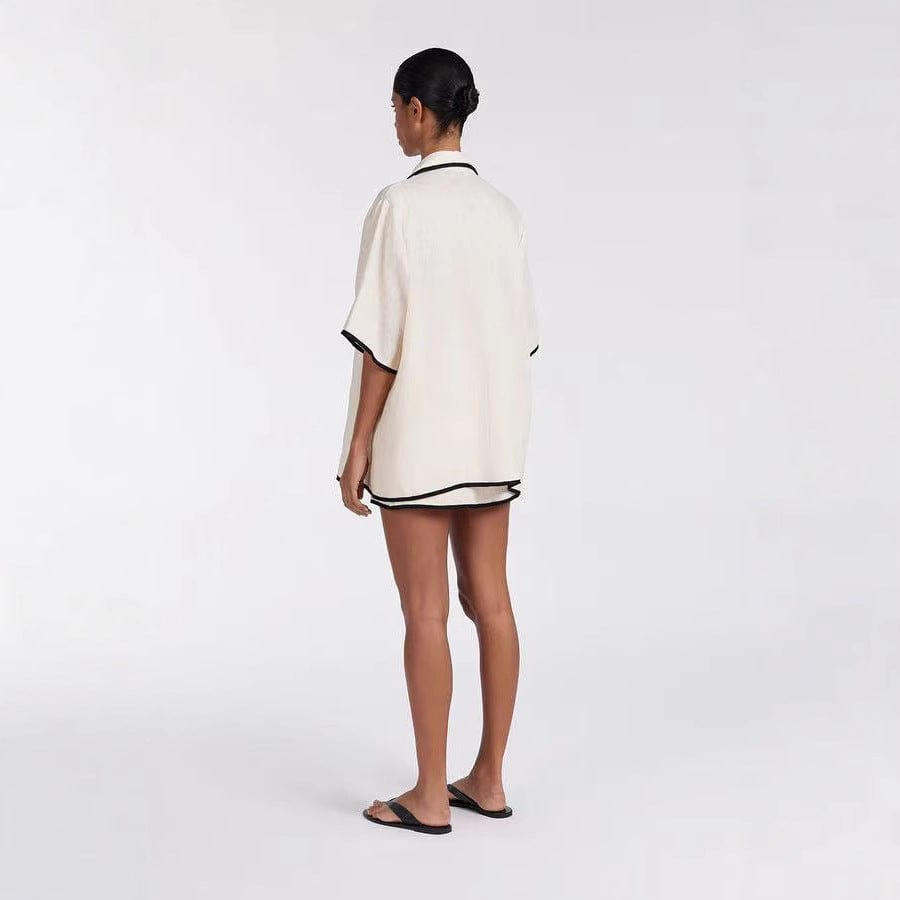 Ensemble jupe et veste – silhouette courte et finition nouée pour l’été MAX FOR ME